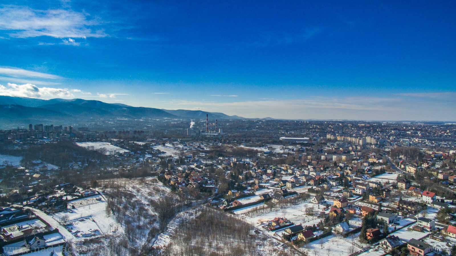 Zimowa panorama Bielska-Białej