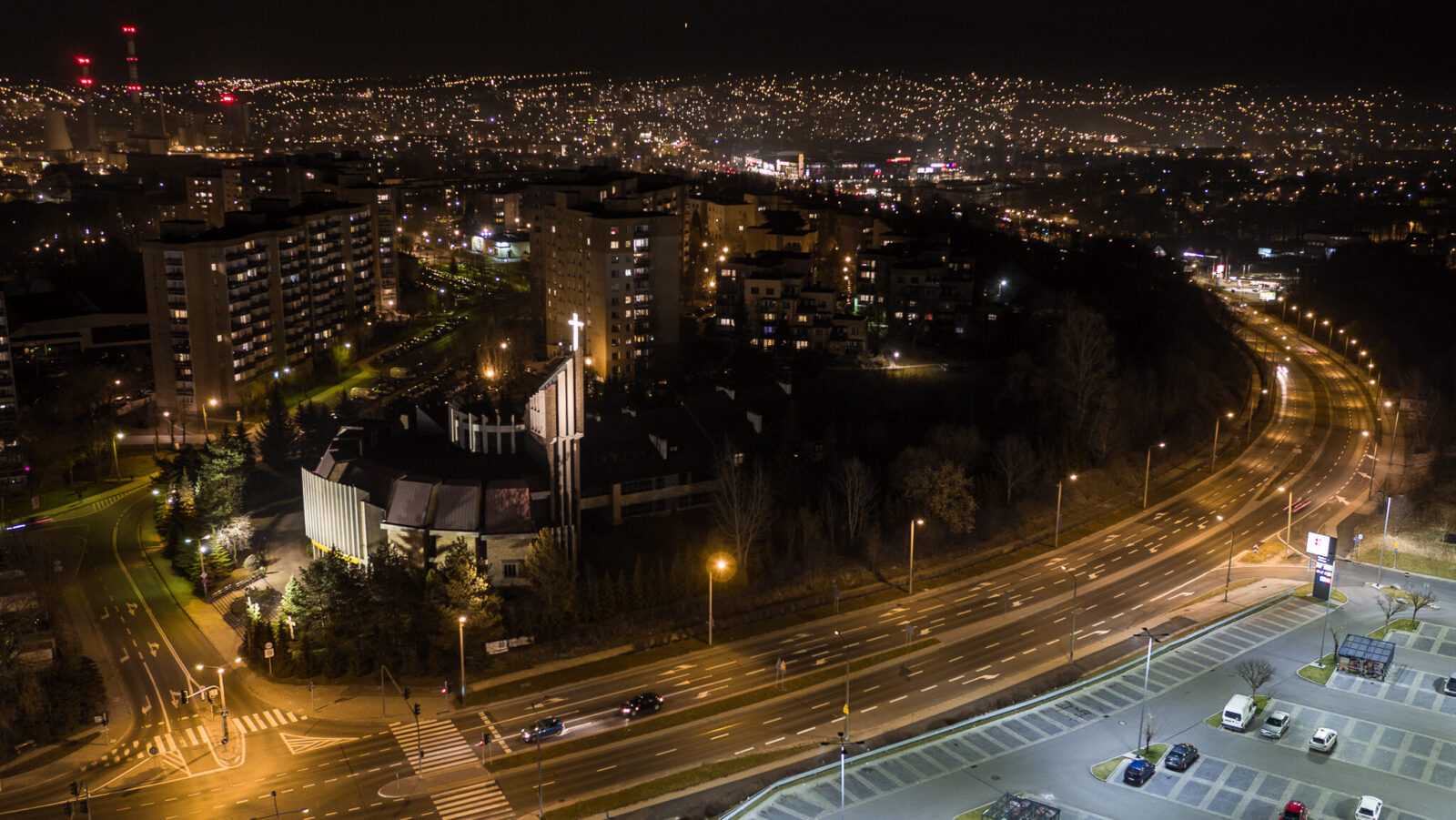 Osiedle Karpackie nocą