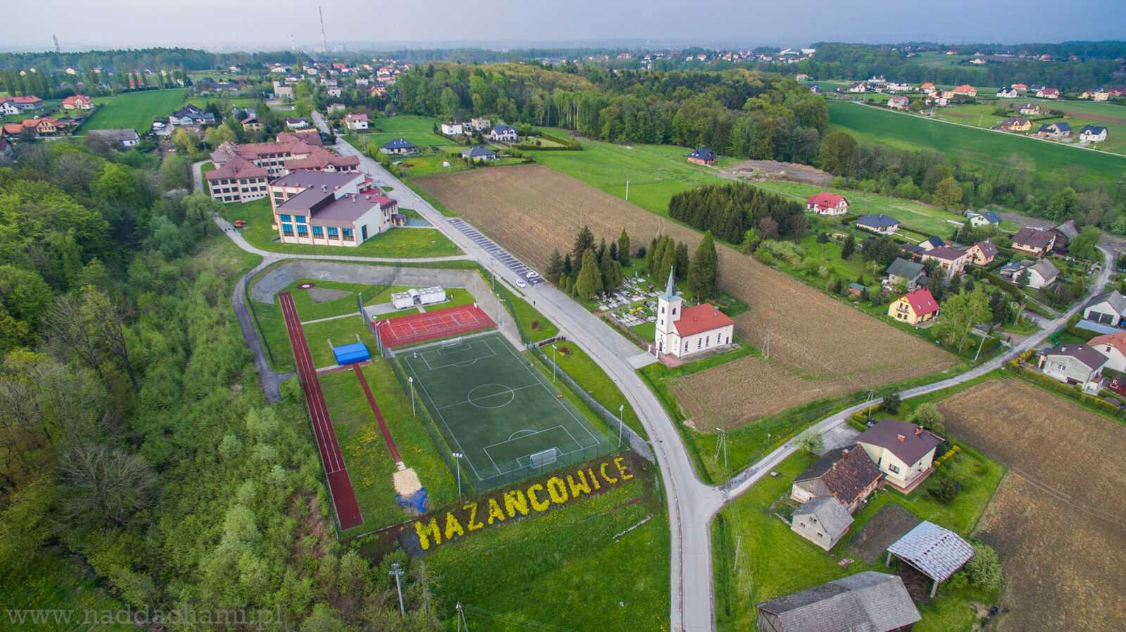 Mazańcowice z lotu ptaka