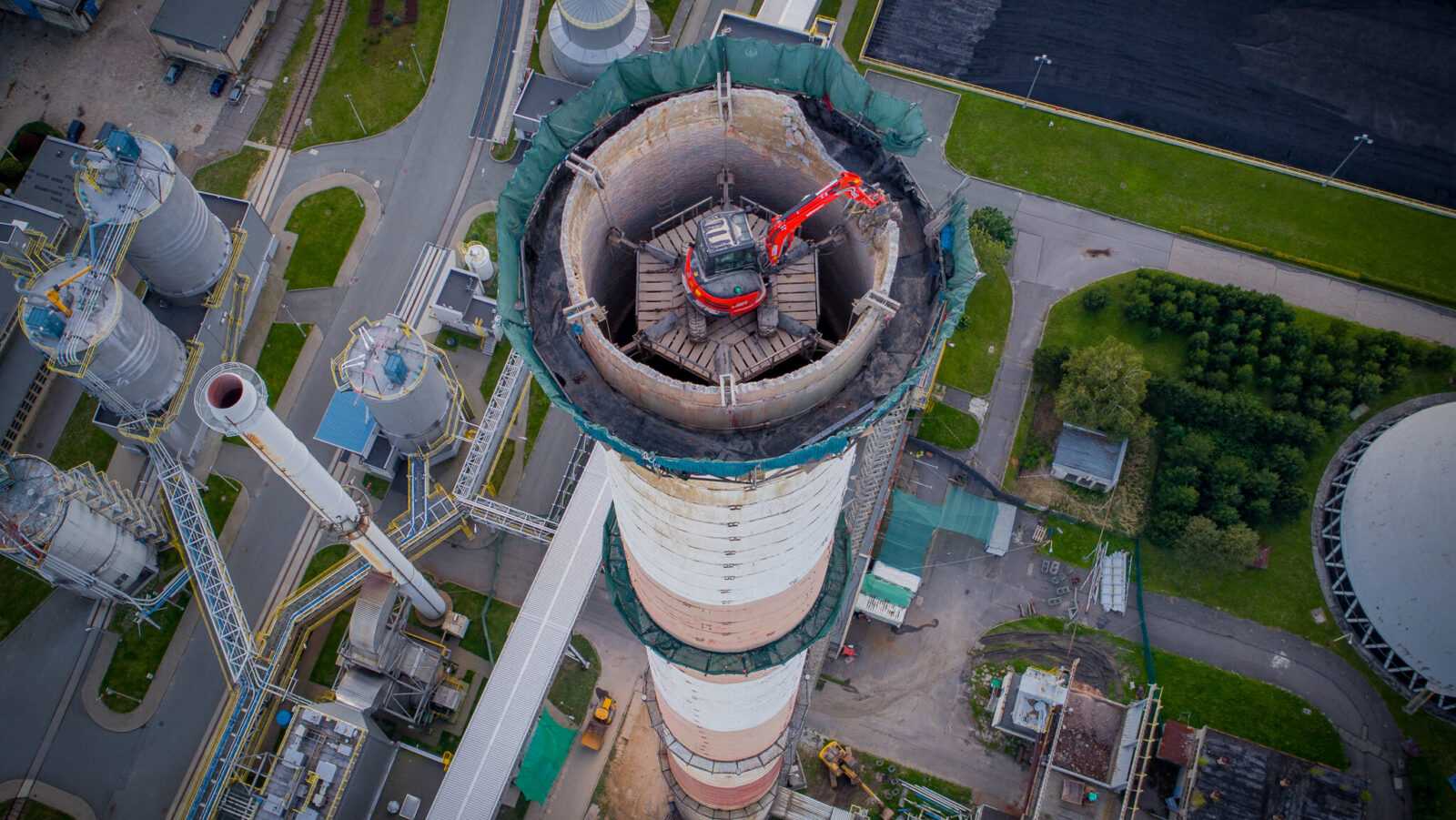 Rozbiórka kominów Bielsko-Biała