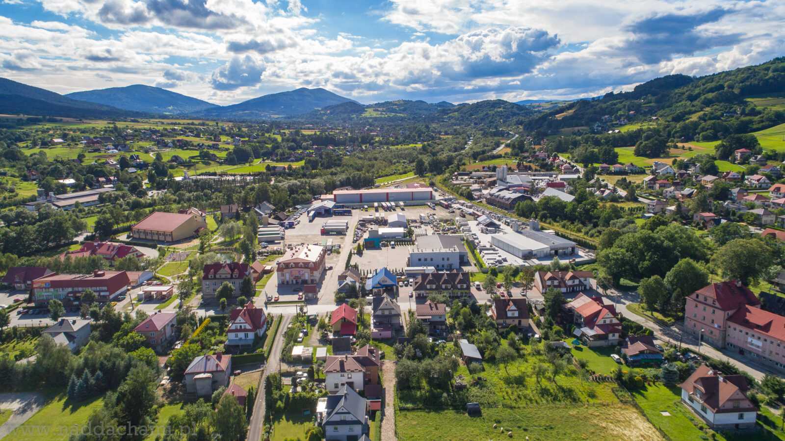 Tymbark z lotu ptaka