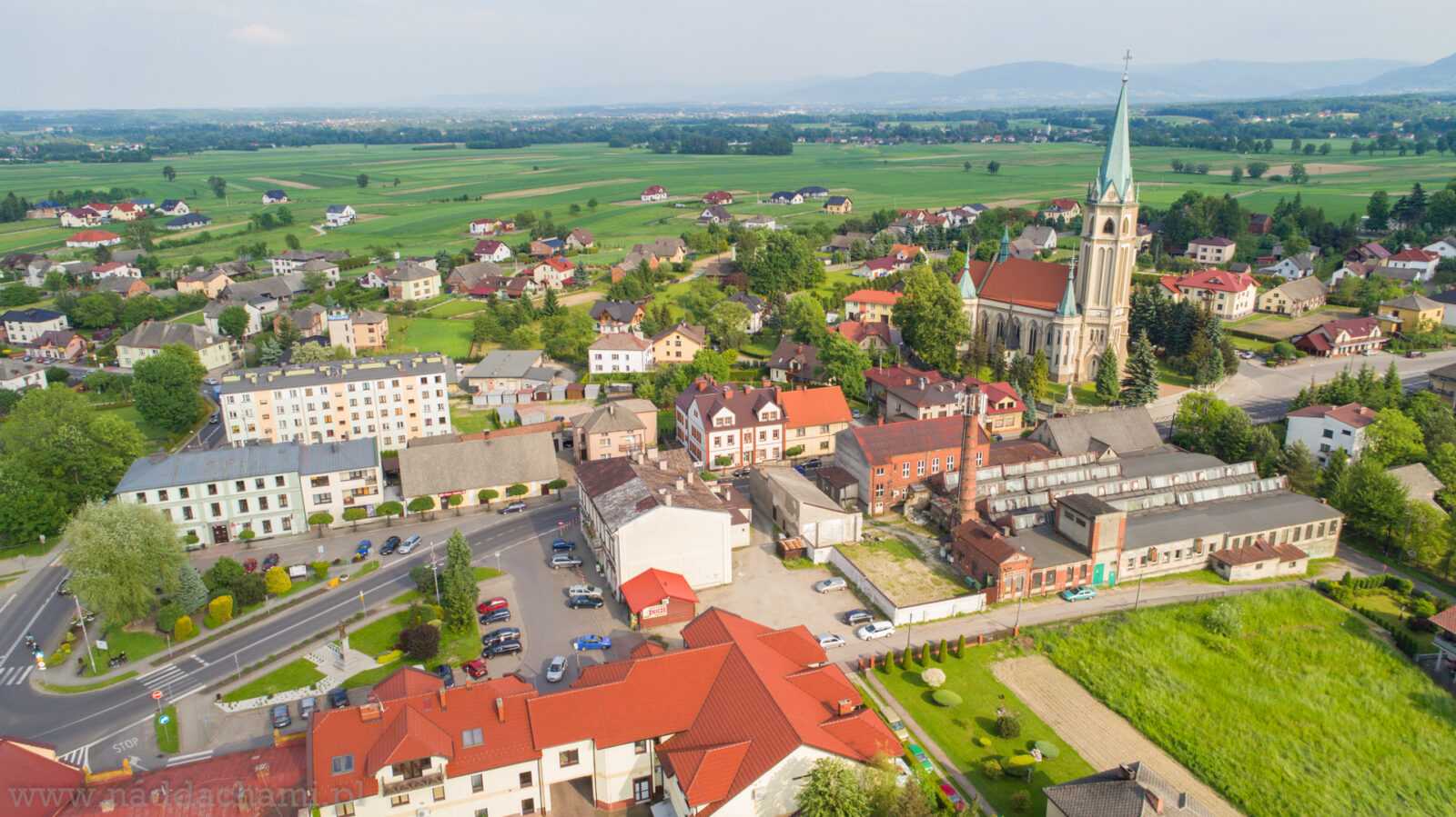 Wilamowice z lotu ptaka